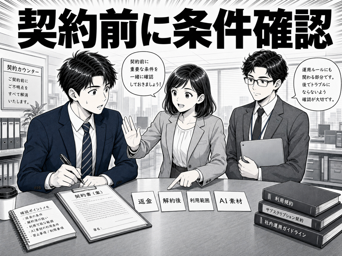 契約前の注意点：返金・解約後・利用範囲