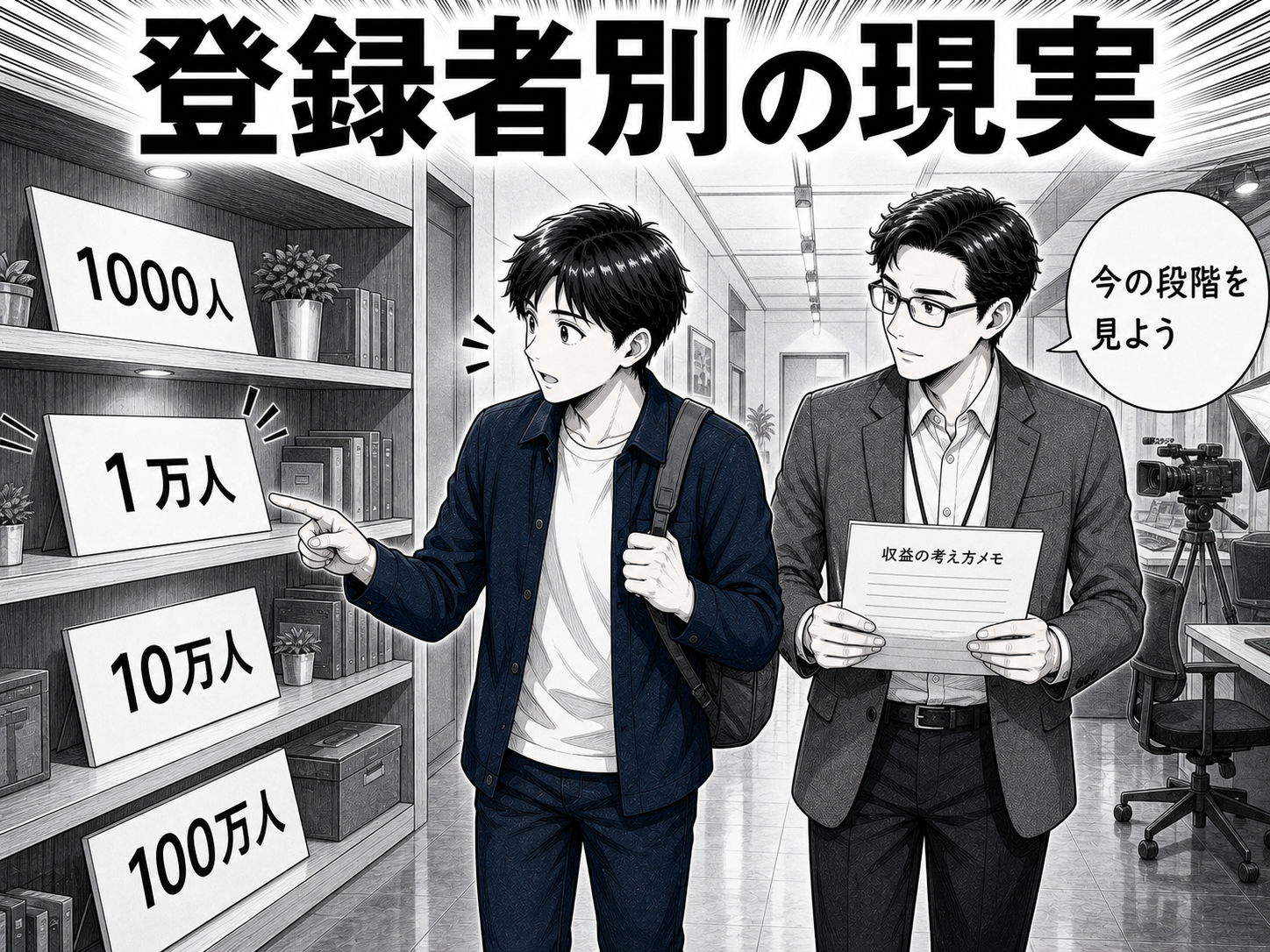 登録者数別の月収目安【1,000人〜100万人まで段階別】