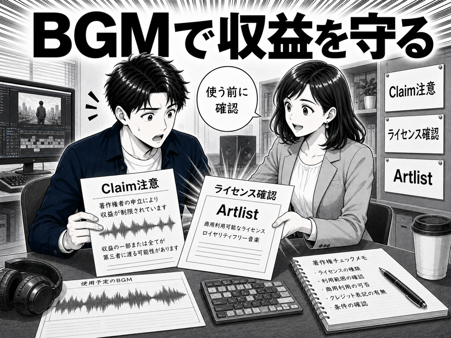 動画の広告収益を「ただ働き」にしないBGM選び