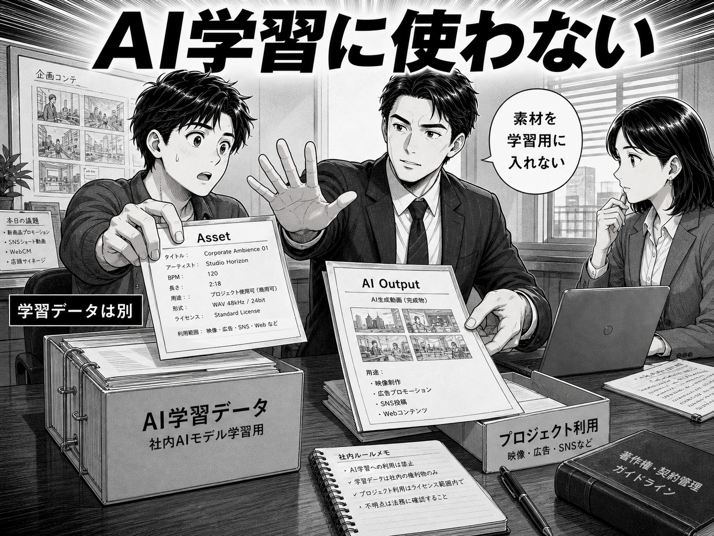 AI生成物・AI学習で注意すべきこと