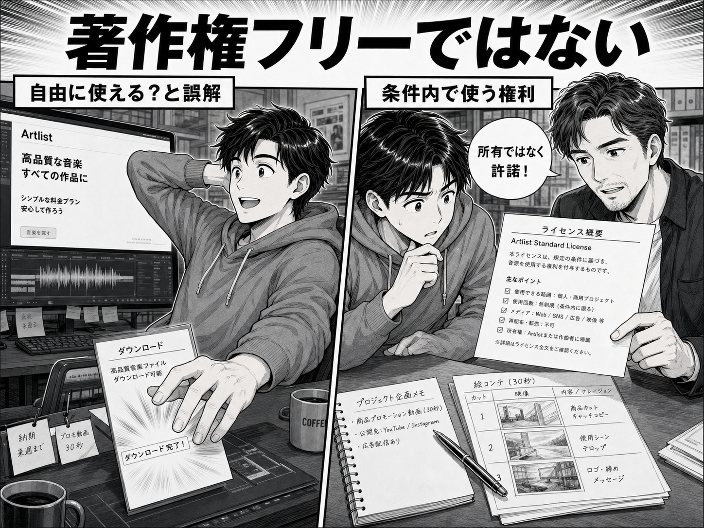 著作権フリー？それともライセンス利用？