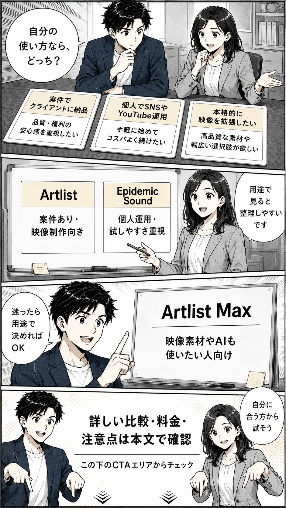 ArtlistとEpidemic Soundを比較