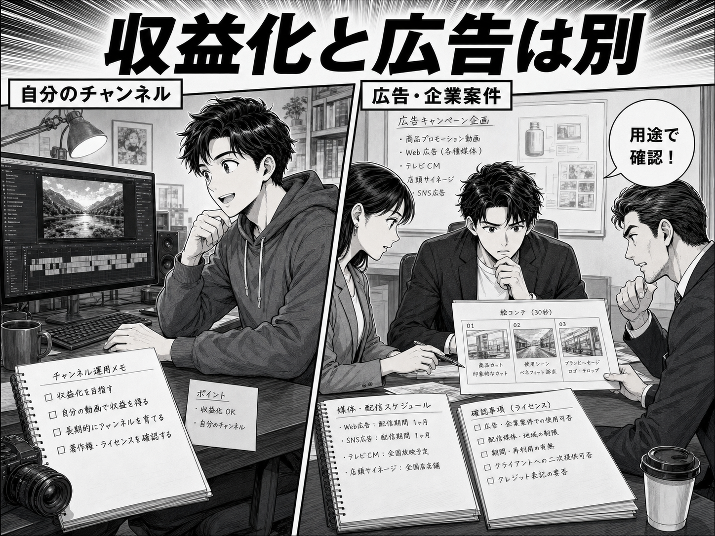 YouTube収益化や広告動画に使える？