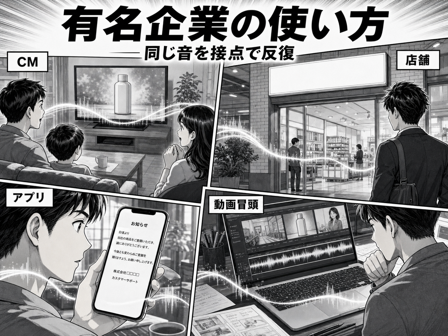 有名企業はサウンドロゴをどう使っていますか?