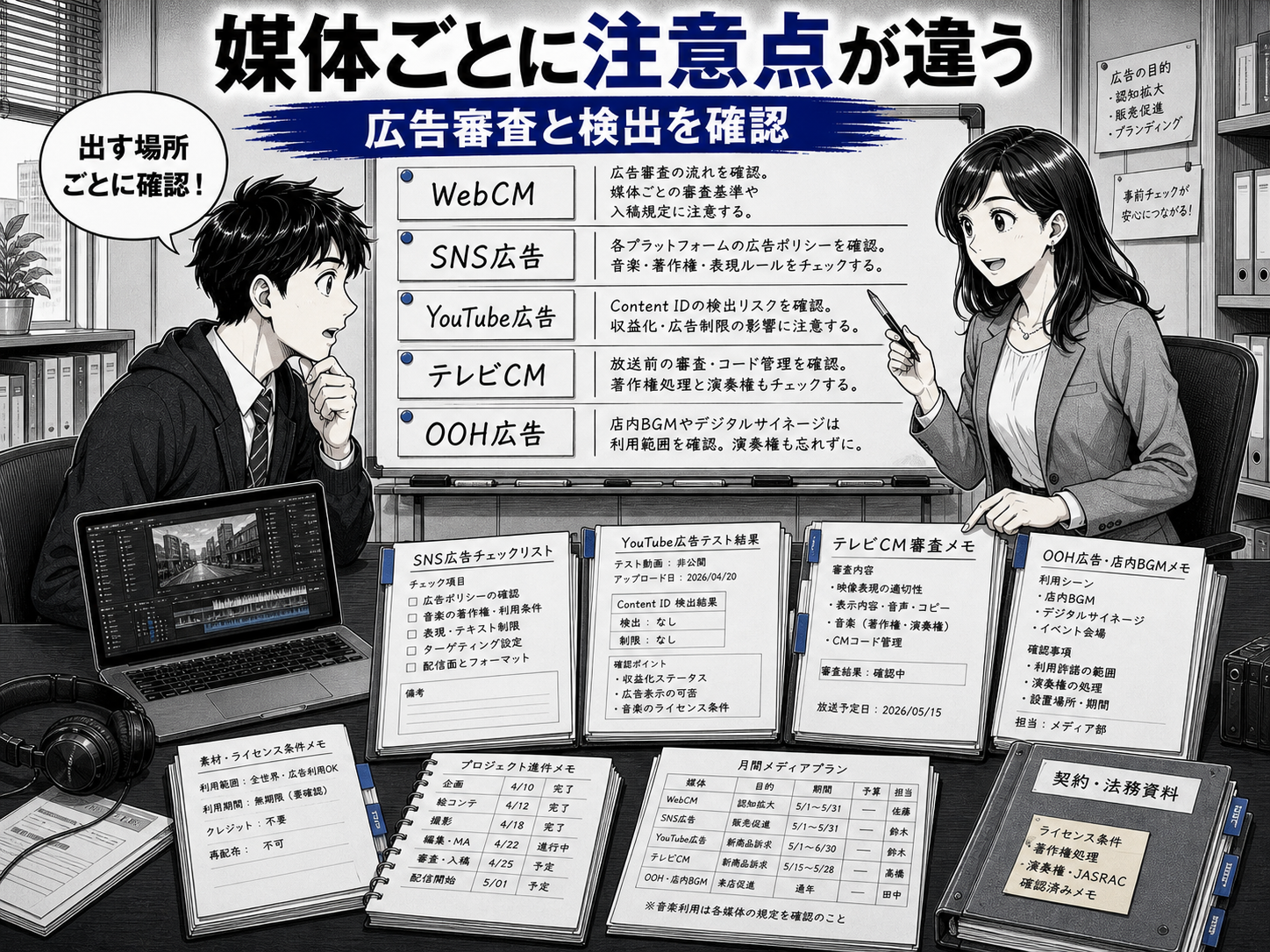 WebCM・SNS広告・YouTube広告で使う場合の注意点