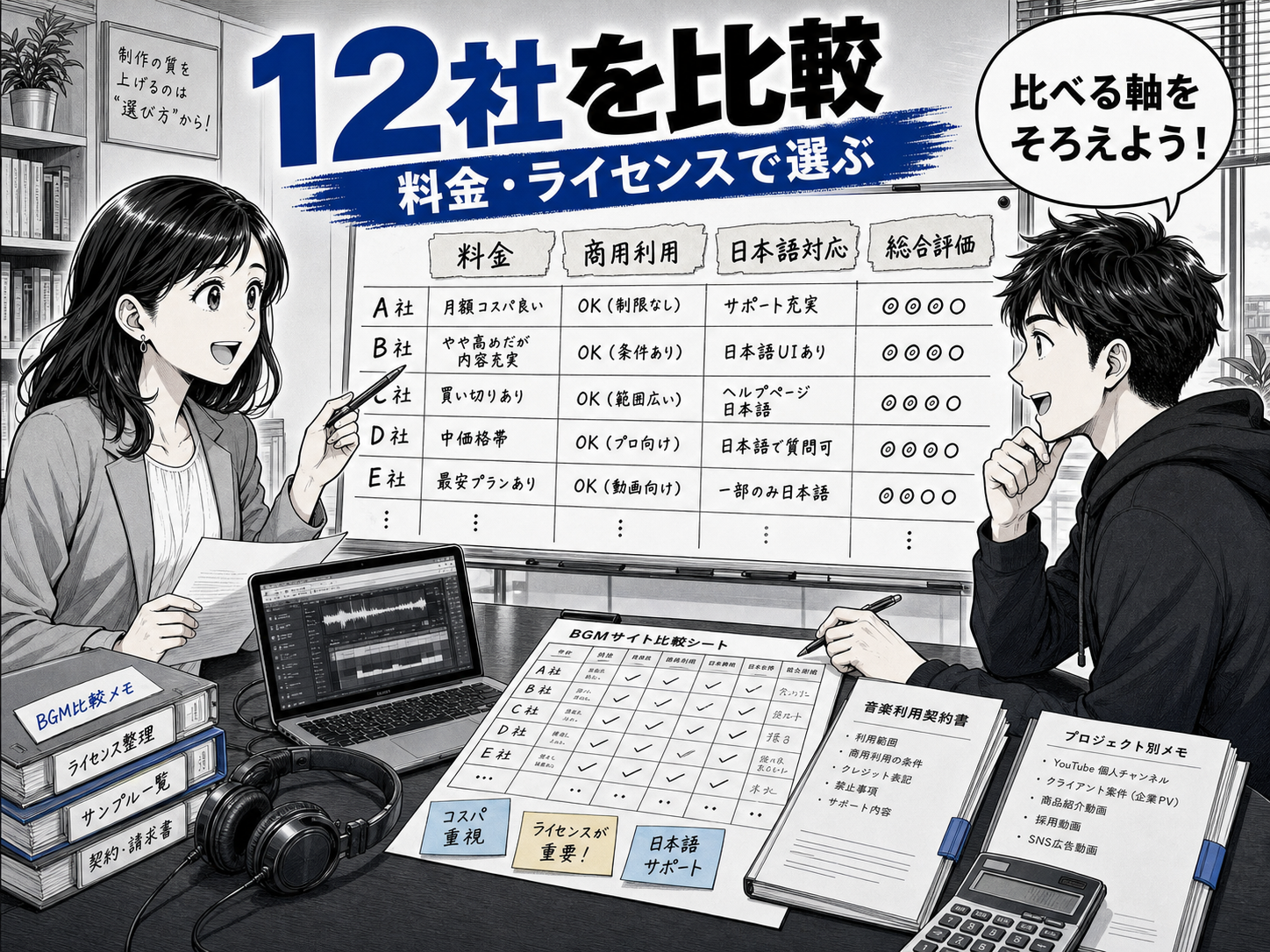 有料BGMサイト12選を料金・ライセンスで比較