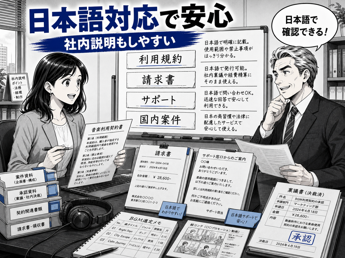 日本語対応で選ぶならどのBGMサイト