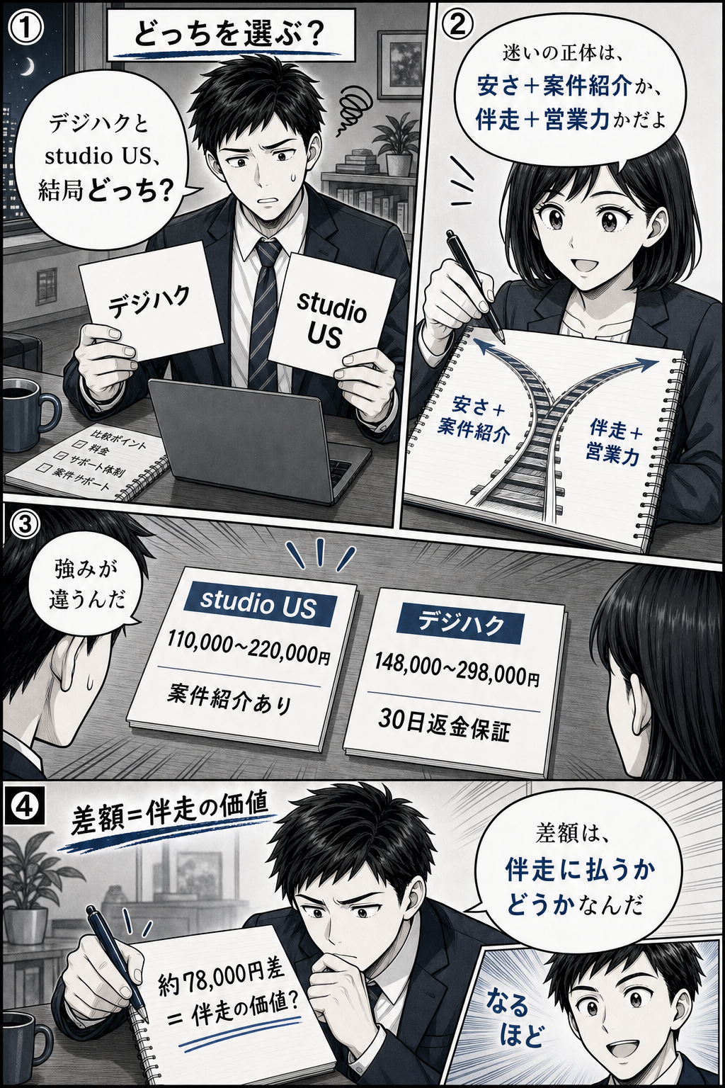 デジハクとstudio USはどっちがいい?