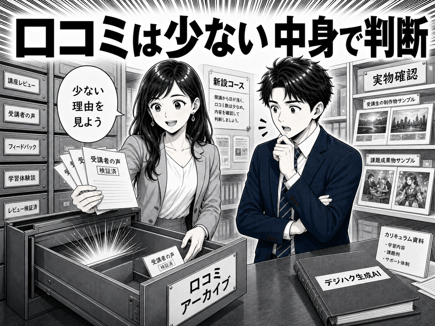 デジハク生成AIコースの口コミは少ないが中身は高評価
